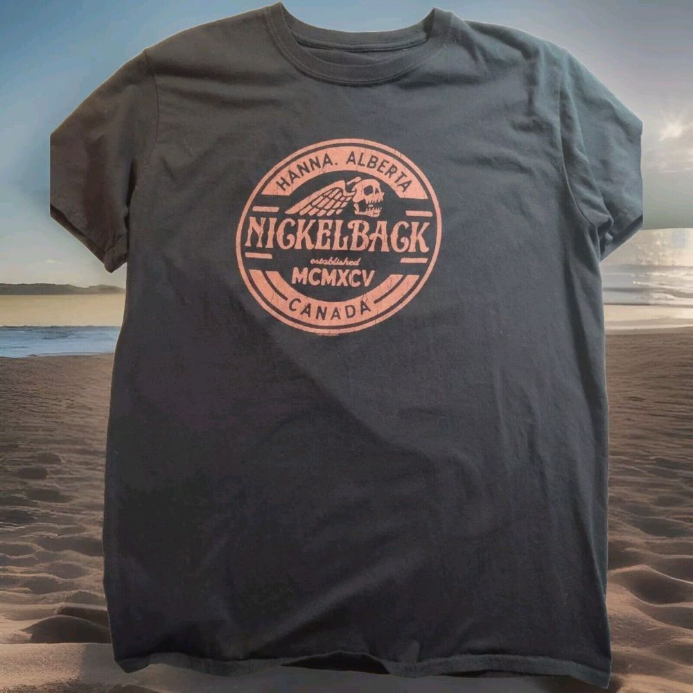 Nickelback Band T-Shirt Hanna Alberta Canada Corey Thomas Black Shirt 991